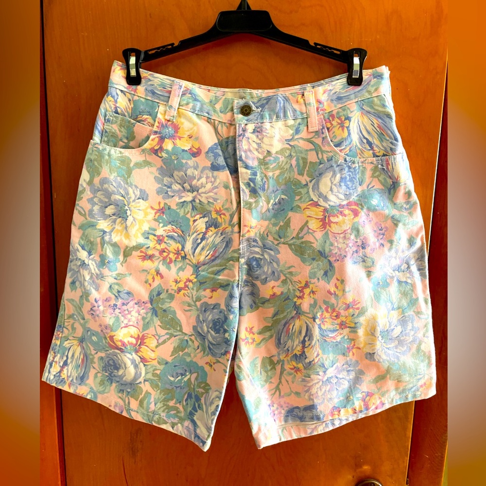 NOS Vintage Zeva Denim Flower Shorts